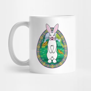 Nimble Alert White Rabbit Mug